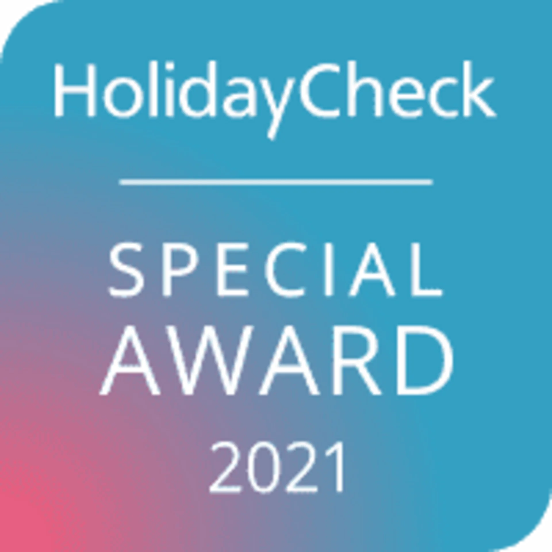 Bewertungen HolidayCheck Spezialauszeichnung 2021 Symbol