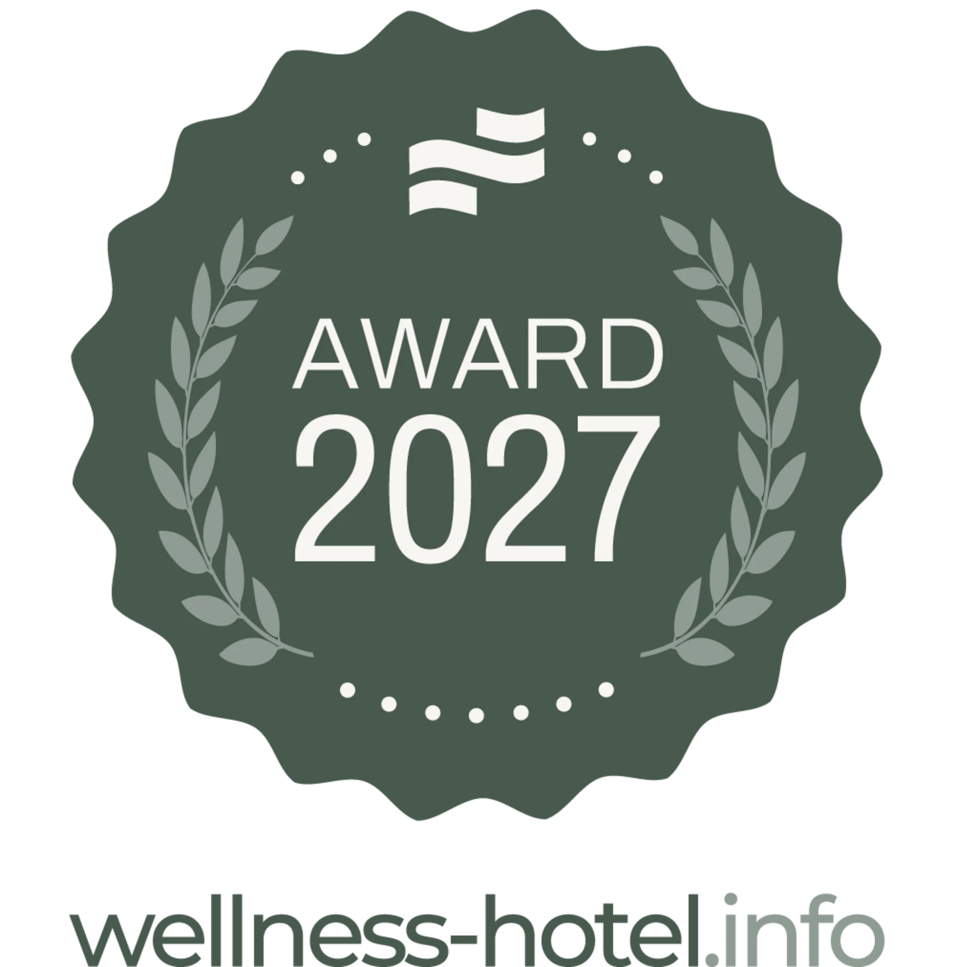 Bewertungen Siegel mit Lorbeerzweigen und der Aufschrift „Award 2027“